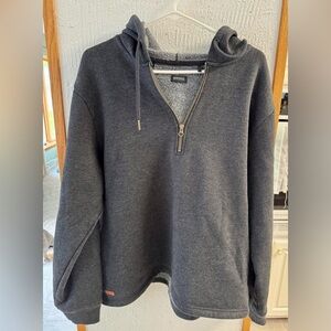 Buffalo David Bitton Dark Gray Half-Zip Hoodie